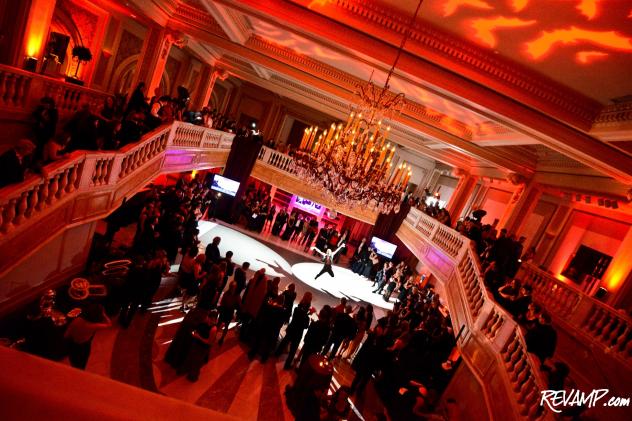 The Washington Ballet's Daniel Savetta performs a solo act from 'Blue Until June' at the center of the National Museum of Women In The Arts building.